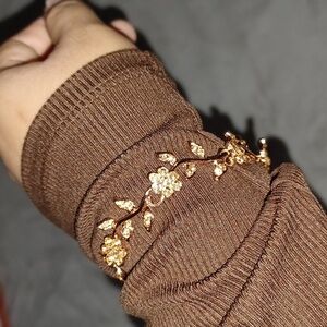 Rose Gold Floral Bracelet